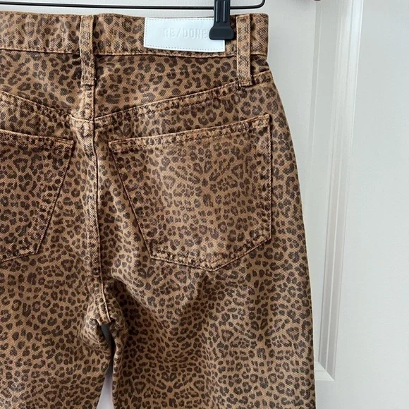 RE/DONE 70S BOOTCUT LEOPARD TWILL JEAN NWT - Picture 10 of 16